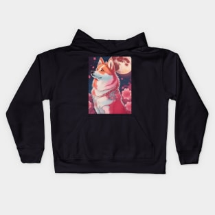 The wolf and the sakura Kids Hoodie